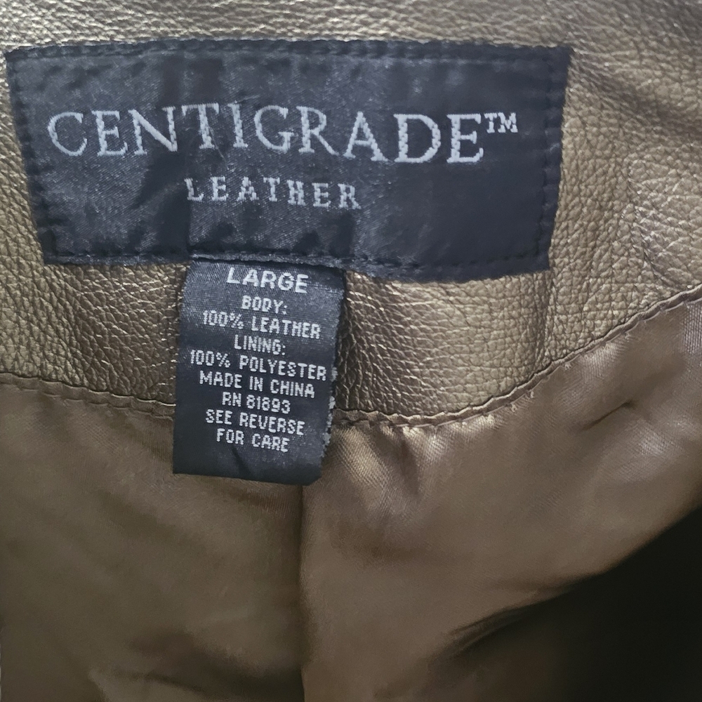 Metallic LEATHER Coat - Picture 2 of 5